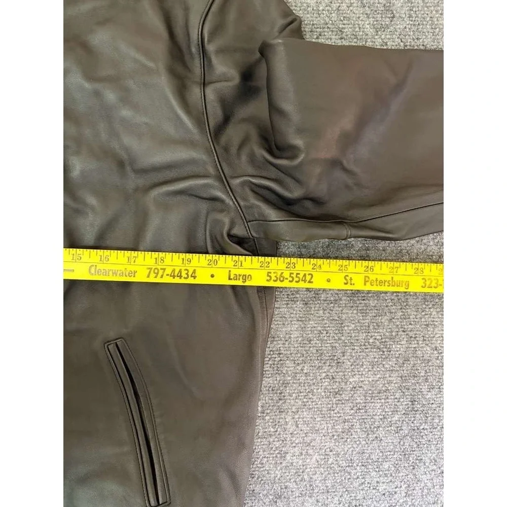 Thursday Boot Company Bomber Jacket Mens Brown Lamb Leather 2XL XXL